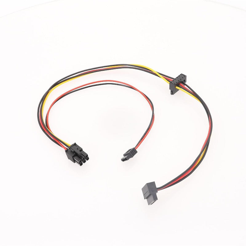 100pcs 6P To 2*Sata 30+20CM Optical Drive Hard Disk Power Supply Adapter Cable For HP Prodesk 400 G5 400G1 600 680G1 480G4 280G3
