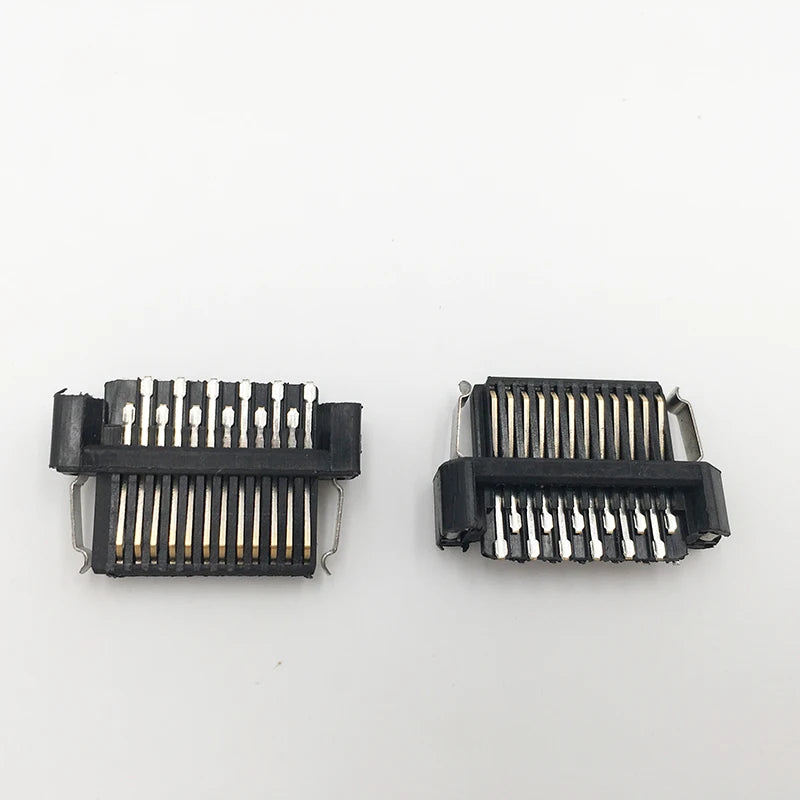 100sets For XBOX AV Cable 24Pin Plug Connector Replacement Shell Accessories 4 in 1 Board to Board With Metal Cover Rubber Core