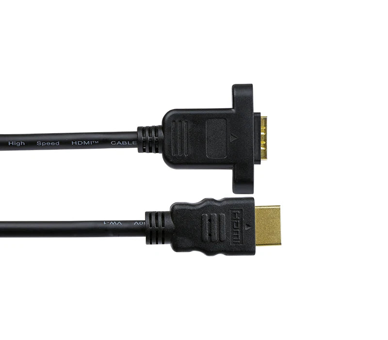 100pcs Extension Cable HDMI Male to Female With Screw Panel Mount Gold Plated Video Adaptor Connector 30cm 50cm 1FT 1080P HDTV