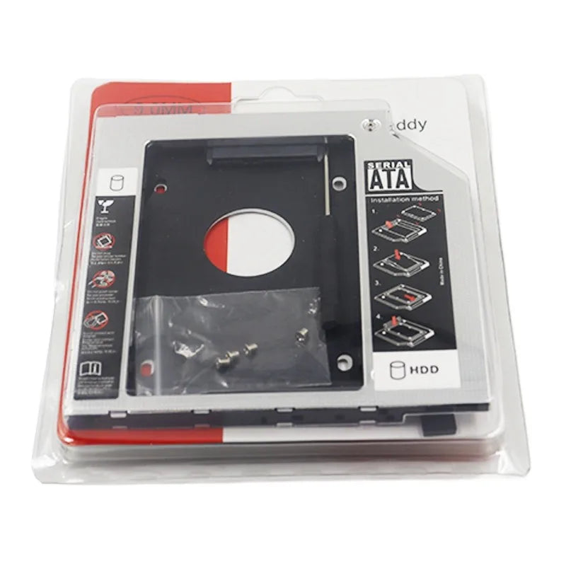 9.0 9.5 12.7mm HDD Caddy SATA 3.0 Solid State Drive Bracket Mount for 2.5'' SSD Adapter BracketsLaptop CD DVD-ROM Optibay 100pcs