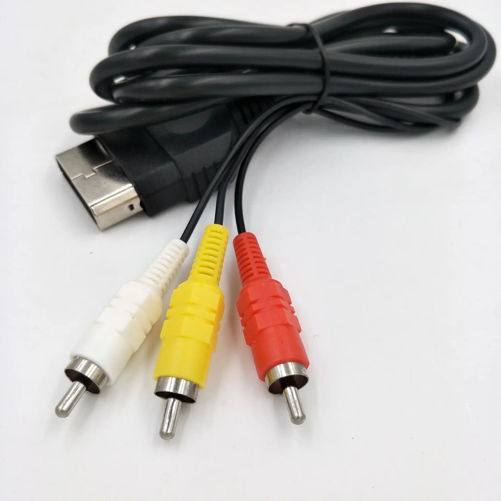 200pcs 1.8M 6FT Audio Video AV Adapter Cable For Xbox HD 24Pin XBOX AV Adapter Cord Gaming Console with 3 RCA Lead