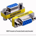 100PCS MINI DB9 9Pin Female//Male Gender Changer VGA DB9 To DB9 Plug Connector Adapter D-Sub RS232 Serial Plug Connector