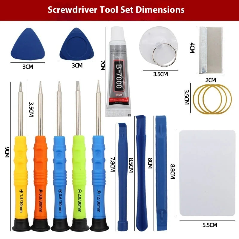 9 in 1 Multifunctional Disassembly Mobile Phone Repair Tool Screwdriver Kit Repair Tools Opening Set for Apple Android 1000sets