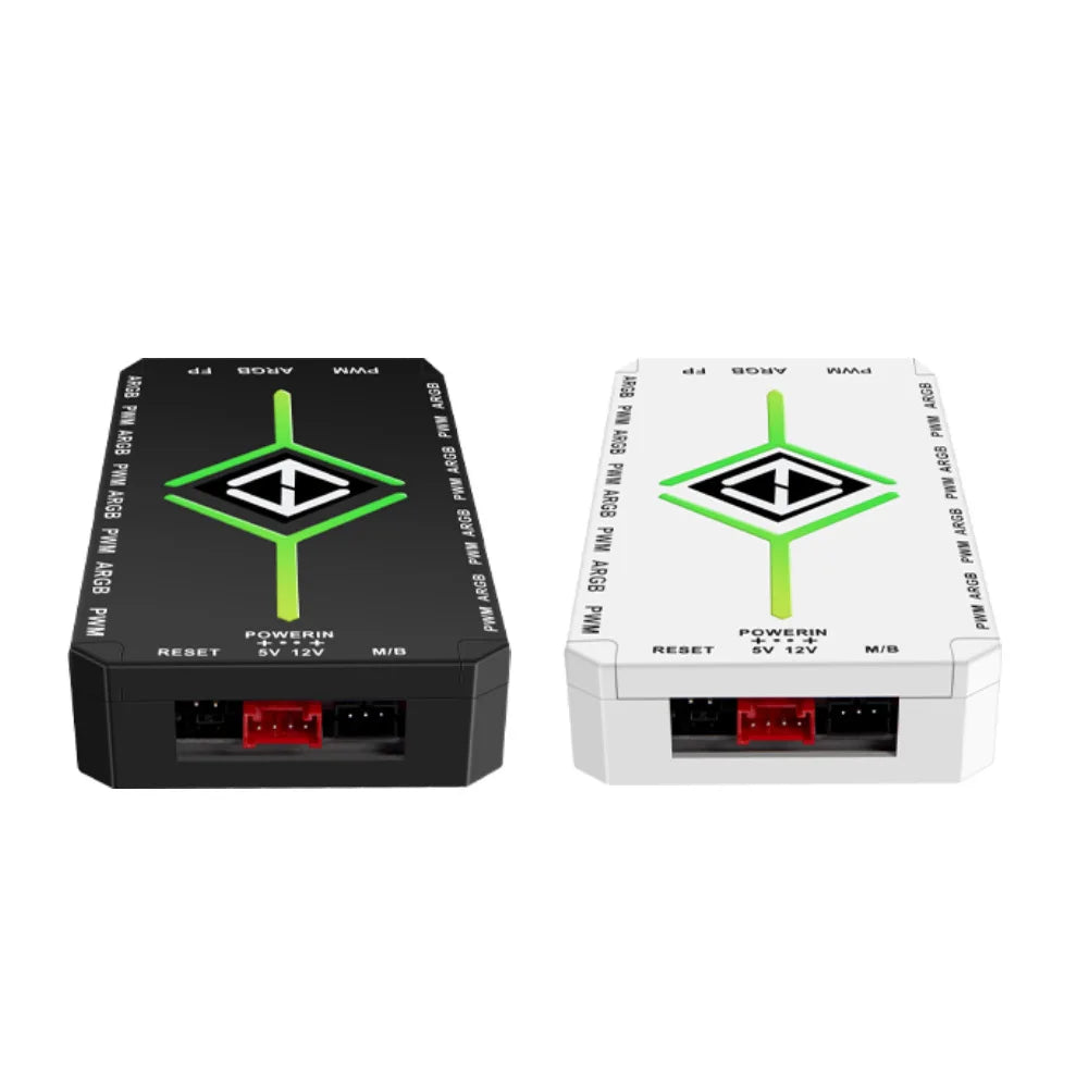 ARGB & 】 9-Port Hub 5V 3Pin/12V 4Pin 】 Computer Fan SATA Power Multidirectional Splitter with Aurora Sync 10pcs Remote Control