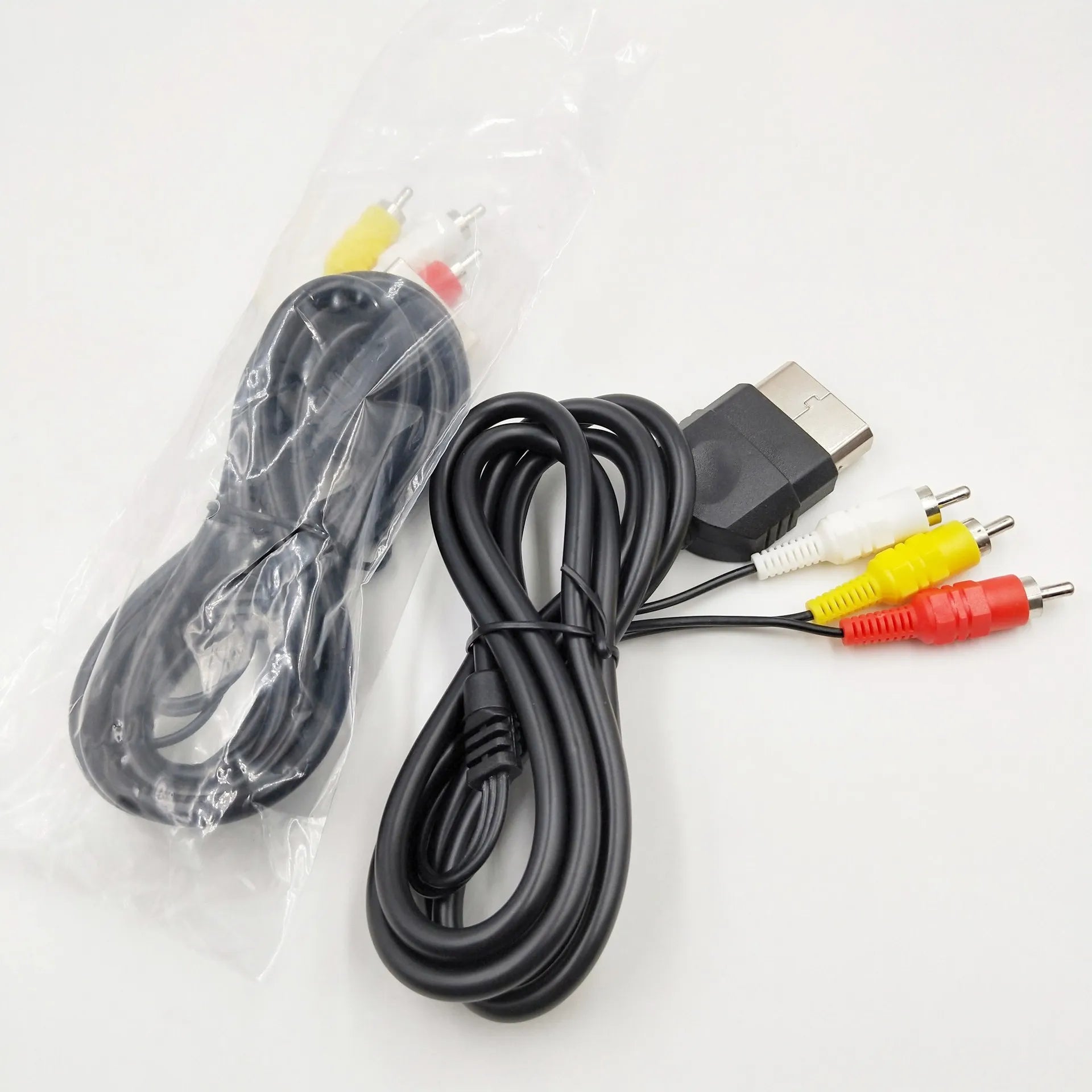 200pcs 1.8M 6FT Audio Video AV Adapter Cable For Xbox HD 24Pin XBOX AV Adapter Cord Gaming Console with 3 RCA Lead