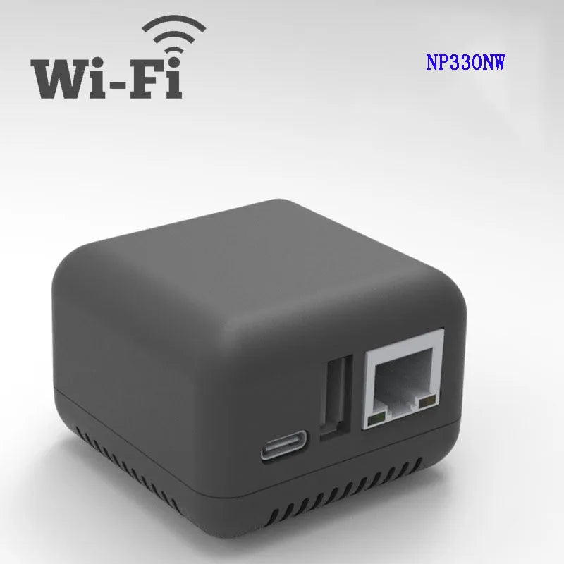 NP330 Printer Server LAN Net-work Bluetooth WIFI Function 100 RJ45 Port USB 2.0 Universal Printer For Android ,Windows XP+
