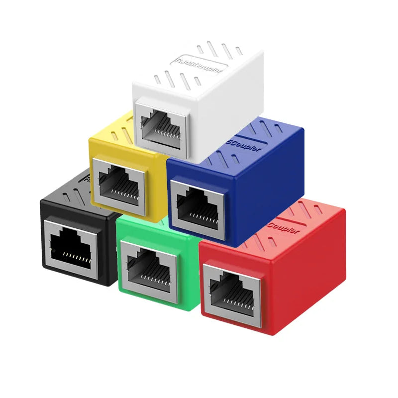 200pcs RJ45 Connector Cat7/6 Ethernet Adapter Gigabit Interface Network Extender Convertor For Extension Cable With inside Board