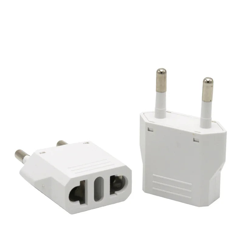 100 Parts USA Socket Adapter for UE 4.8mm, Plug Converter for Korea, France, Russia, Germany, Israel Travel Energy Adapter, Copper Converter Sockets