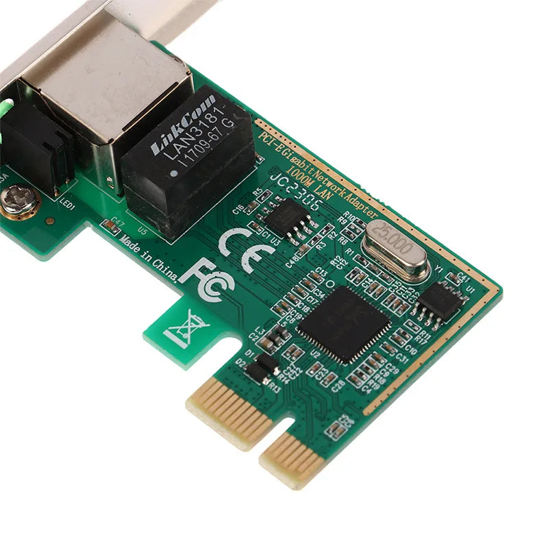 50 Parts PCI-E Network Plate RJ45 LAN Adapter Ethernet Chip Network Controller RTL8111C 1000M No Driver