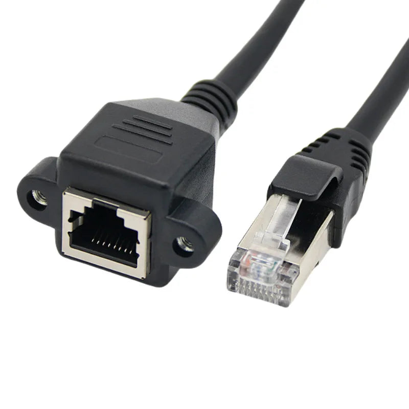 100 units Cat6 RJ45 Male Net Extension Cable for Female 30cm and 60cm with Panel Mount Screws