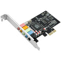 Recessed PCI-E audio plate for 5.1 canais stereo, with CMI8738 chip, support for reverb, Windows XP/Vista/7/8/8.1/10, 10 fish.