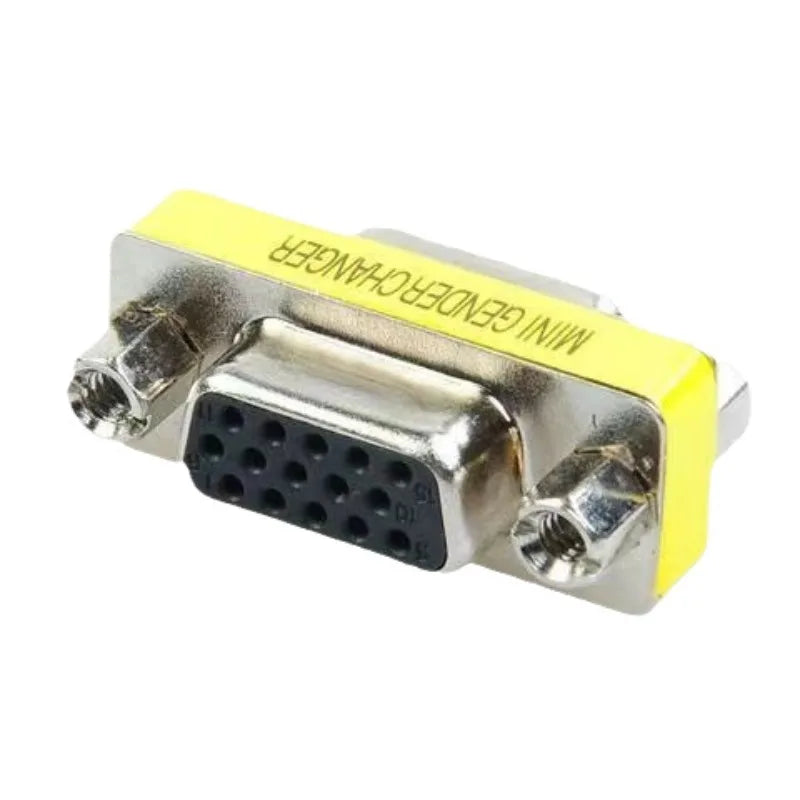 100PCS 15Pin VGA to VGA MINI Gender Changer Adapter D-Sub HD SVGA Male to Female PC Connector DB15 F/F Cable Extend Converter