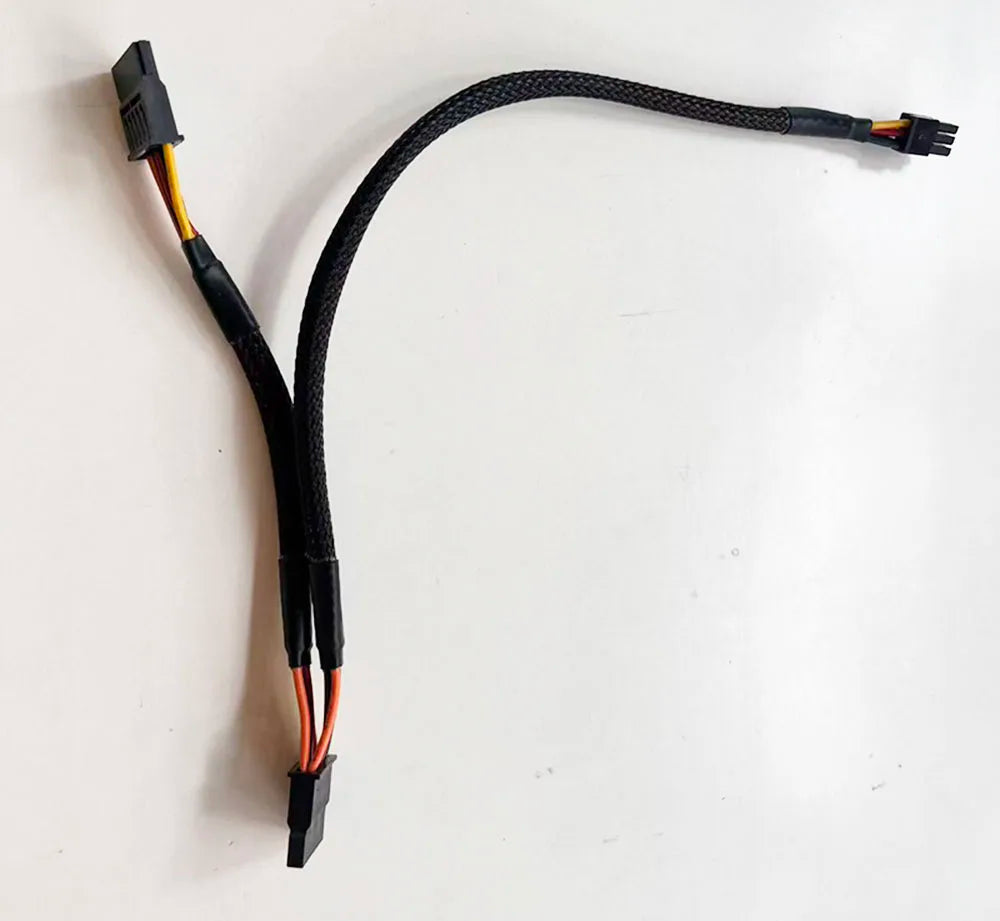 6P Power Cable for 2 * Sata 15 pins, 30cm + 15cm, 50 pieces, for Dell Pro Slim Desktop, model QCS1250, motherboard connecting cable