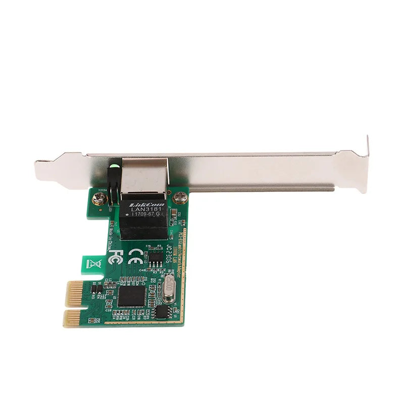 50 Parts PCI-E Network Plate RJ45 LAN Adapter Ethernet Chip Network Controller RTL8111C 1000M No Driver