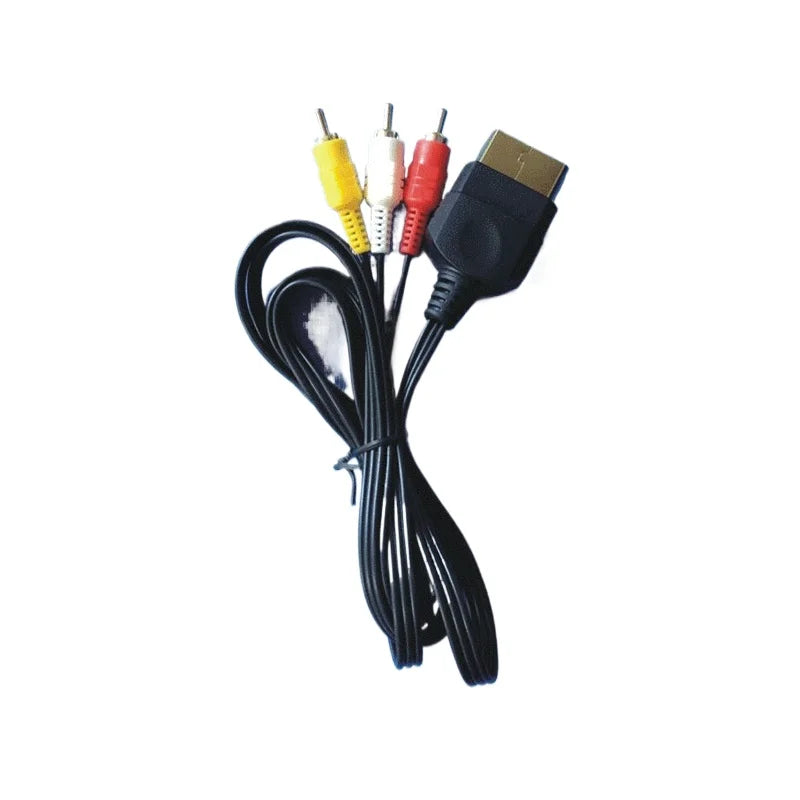 200pcs 1.8M 6FT Audio Video AV Adapter Cable For Xbox HD 24Pin XBOX AV Adapter Cord Gaming Console with 3 RCA Lead