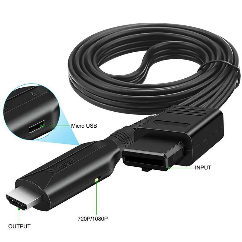 30 units of 1M SCART Video Adapter for HDMI for Wii, N64, XBO, PS2, Game Consoles, HD Smart TV, Monitor for Nintendo Switch
