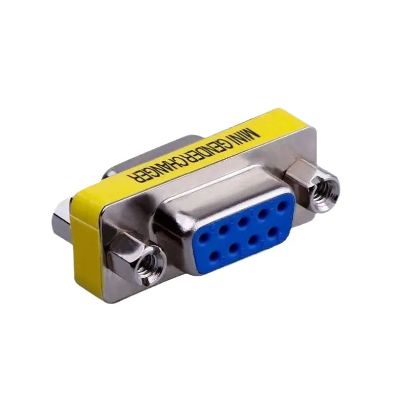 100PCS MINI DB9 9Pin Female//Male Gender Changer VGA DB9 To DB9 Plug Connector Adapter D-Sub RS232 Serial Plug Connector