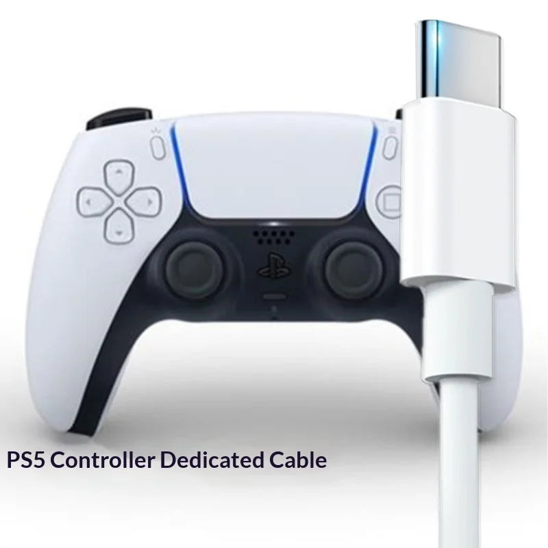 100pcs 1M USB To Type-C Charging Cable for Playstation PS5 Xbox Series S X Controller Gamepad Power Cord Gaming Accessories