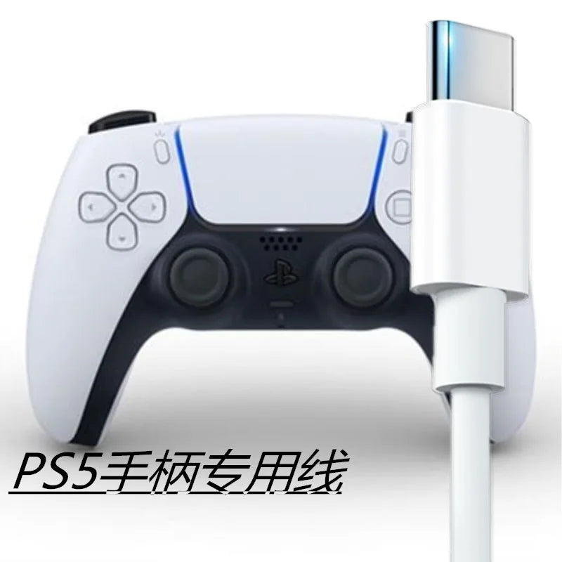 100pcs 1M USB To Type-C Charging Cable for Playstation PS5 Xbox Series S X Controller Gamepad Power Cord Gaming Accessories