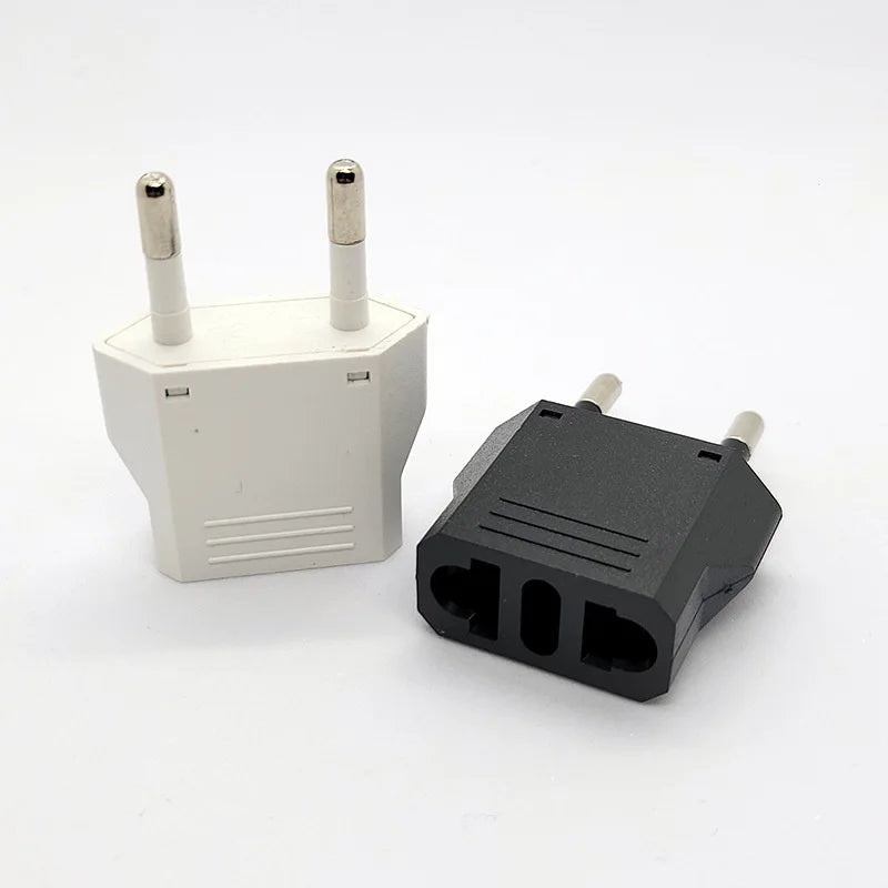 100 Parts USA Socket Adapter for UE 4.8mm, Plug Converter for Korea, France, Russia, Germany, Israel Travel Energy Adapter, Copper Converter Sockets
