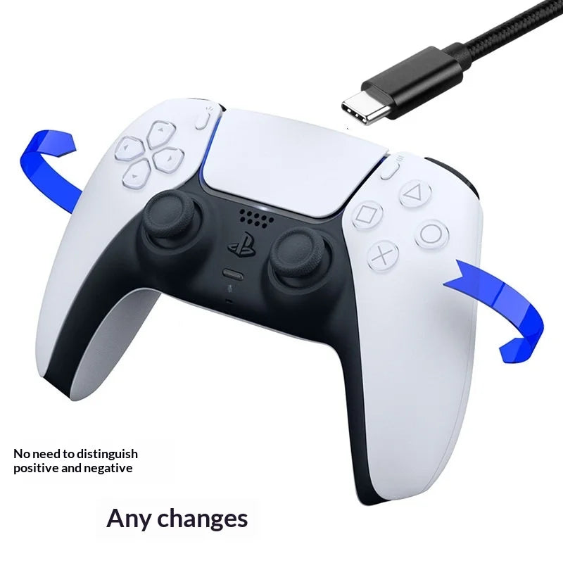 100pcs 1M USB To Type-C Charging Cable for Playstation PS5 Xbox Series S X Controller Gamepad Power Cord Gaming Accessories
