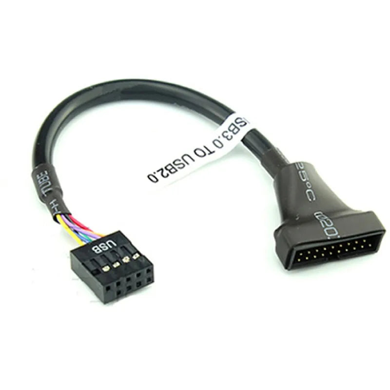 50 units USB3.0 Adapter Cable for 13CM USB2.0, 20 pins for 9 pins, USB Adapter Cables for Old Motherboard, 20 male pins for 9 female pins