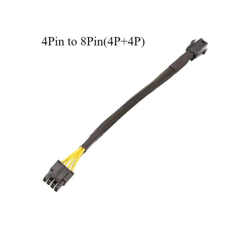 100 pieces motherboard cpu 8pin 4pin cable for 8p (4pin + 4pin) power supply cables motherboard 20cm 30cm 1007-18awg sleeve mesh tube