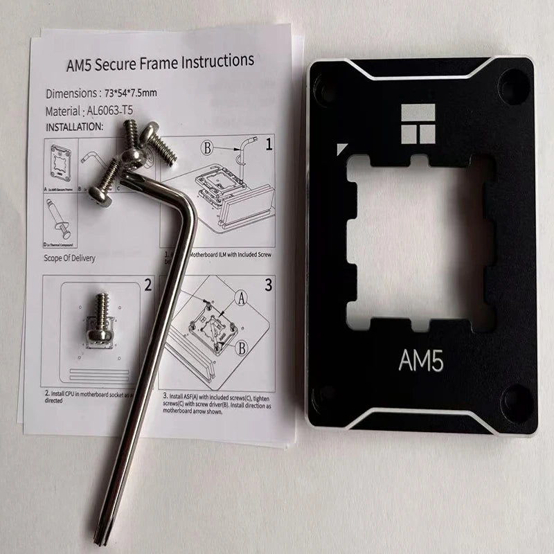 ASF AMD AM5 Secure Frame Contact Bending Correction Frame Platform CPU Installation Fixed Smedo For Thermalright Silver Edge