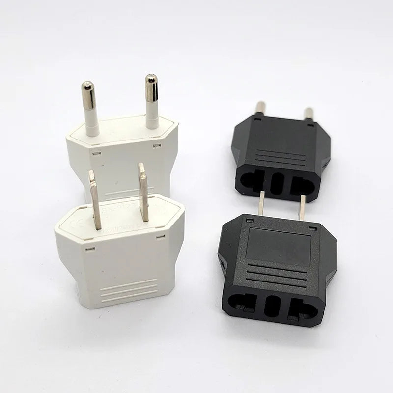 100 Parts USA Socket Adapter for UE 4.8mm, Plug Converter for Korea, France, Russia, Germany, Israel Travel Energy Adapter, Copper Converter Sockets