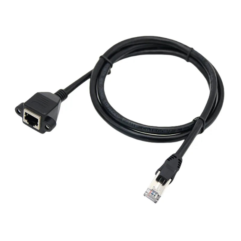 100 units Cat6 RJ45 Male Net Extension Cable for Female 30cm and 60cm with Panel Mount Screws