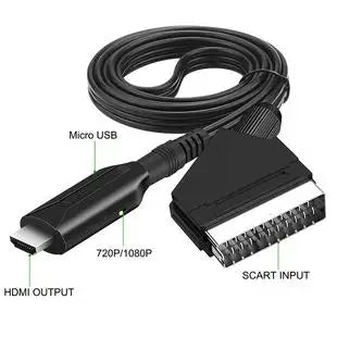 30 units of 1M SCART Video Adapter for HDMI for Wii, N64, XBO, PS2, Game Consoles, HD Smart TV, Monitor for Nintendo Switch