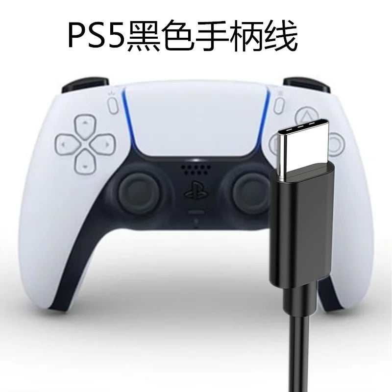 100pcs 1M USB To Type-C Charging Cable for Playstation PS5 Xbox Series S X Controller Gamepad Power Cord Gaming Accessories