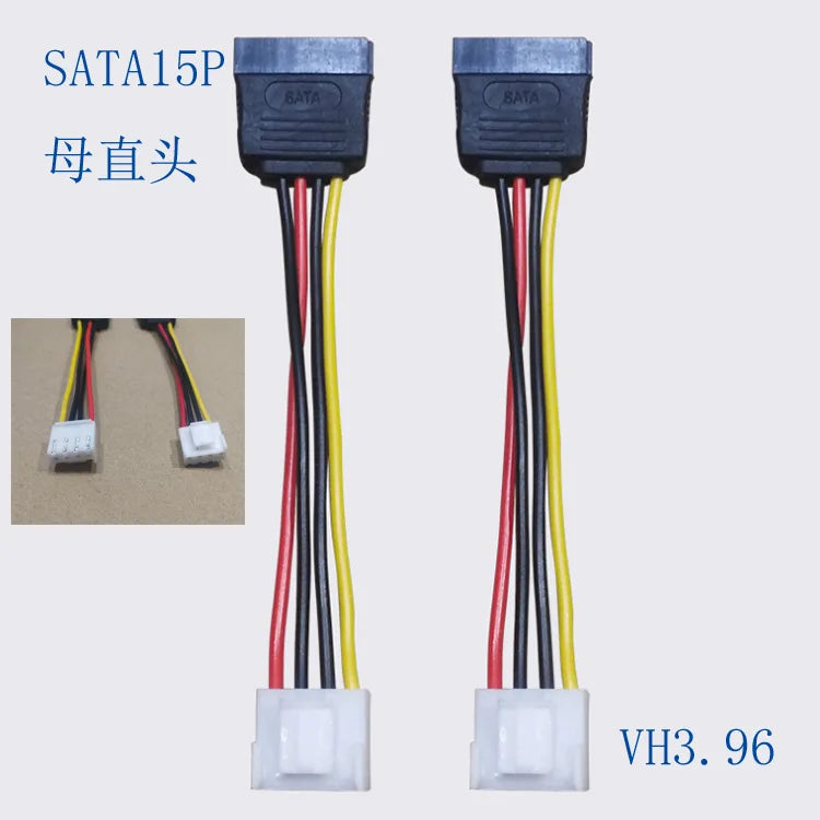 20cm 4p vh3.96 fat disc cable sata copper cable for hik-dahua uniview dvr power cable 4p pine for sata 100 pieces