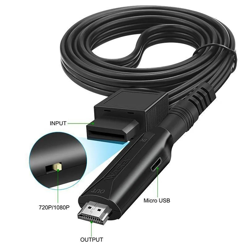30 units of 1M SCART Video Adapter for HDMI for Wii, N64, XBO, PS2, Game Consoles, HD Smart TV, Monitor for Nintendo Switch