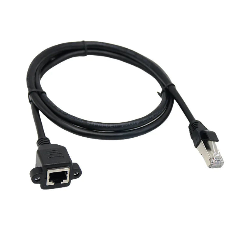 100 units Cat6 RJ45 Male Net Extension Cable for Female 30cm and 60cm with Panel Mount Screws