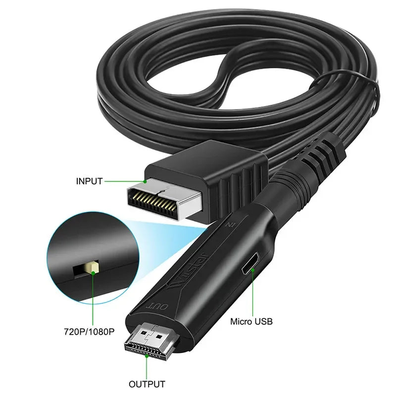 For ps1 ps2 for hdmi game console cable converter connect tv game consoles accessories 1m 720p/1080p hd video cables