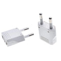 100 Parts USA Socket Adapter for UE 4.8mm, Plug Converter for Korea, France, Russia, Germany, Israel Travel Energy Adapter, Copper Converter Sockets
