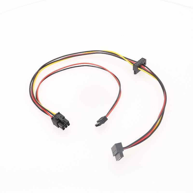 100pcs 6P To 2*Sata 30+20CM Optical Drive Hard Disk Power Supply Adapter Cable For HP Prodesk 400 G5 400G1 600 680G1 480G4 280G3